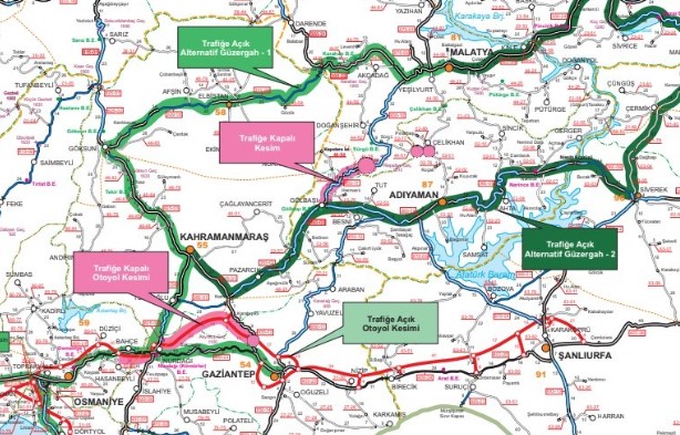 İşte deprem bölgesinde ulaşıma kapanan yollar ve alternatif güzergahlar